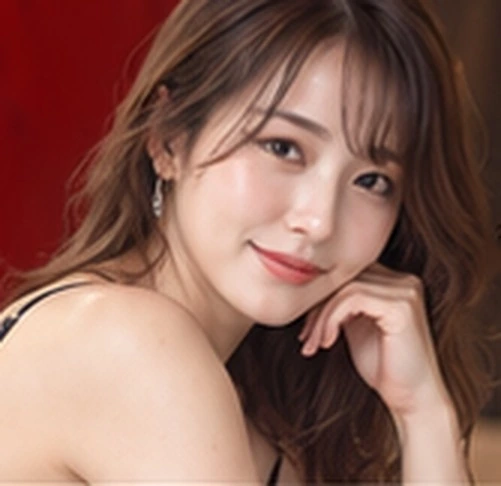 振り向いてほほ笑む女性のイメージ